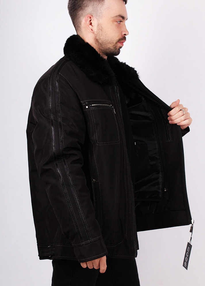 Черная зимняя куртка Let's Shop