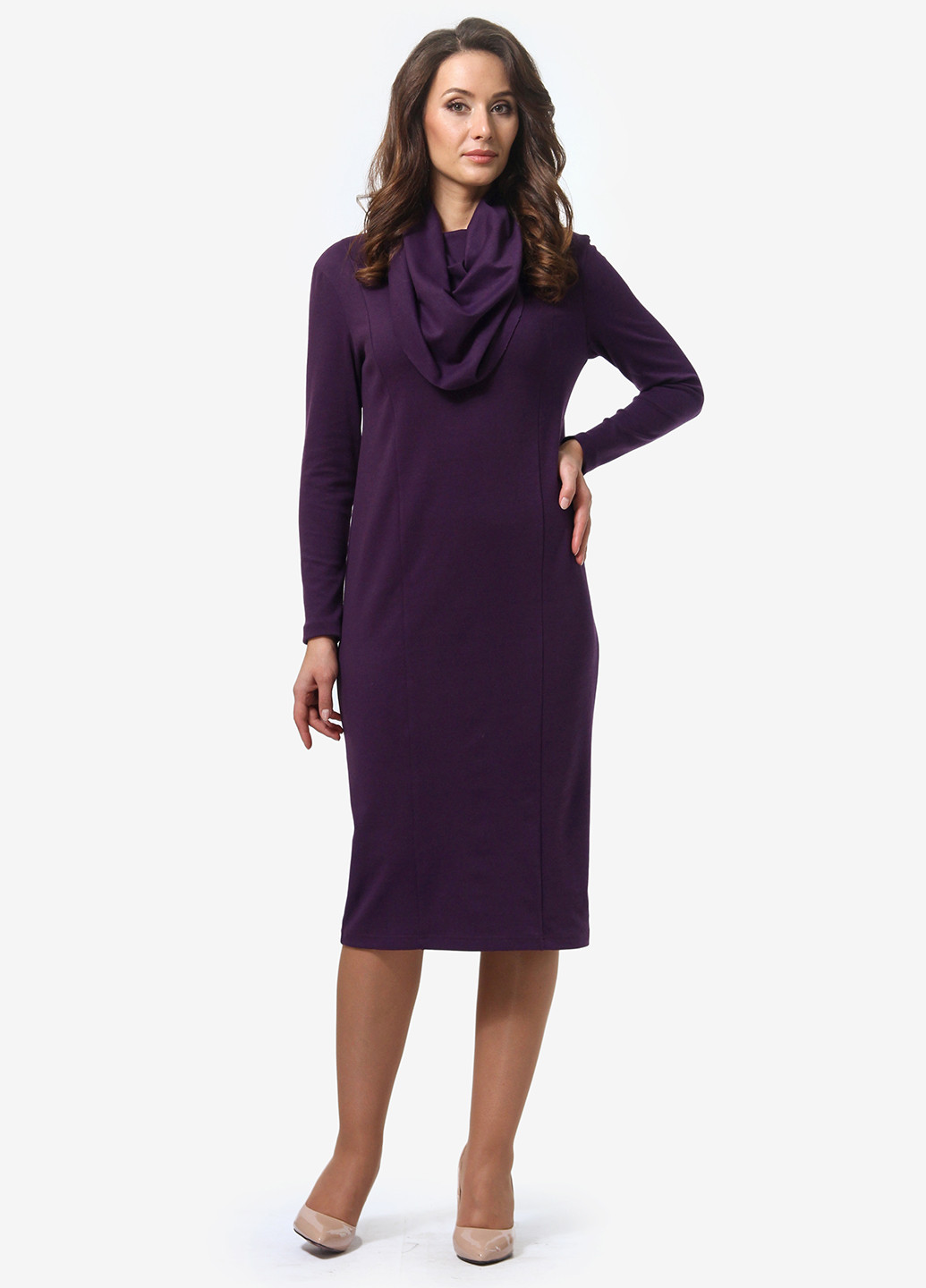 Темно-фиолетовое кэжуал платье Alika Kruss однотонное