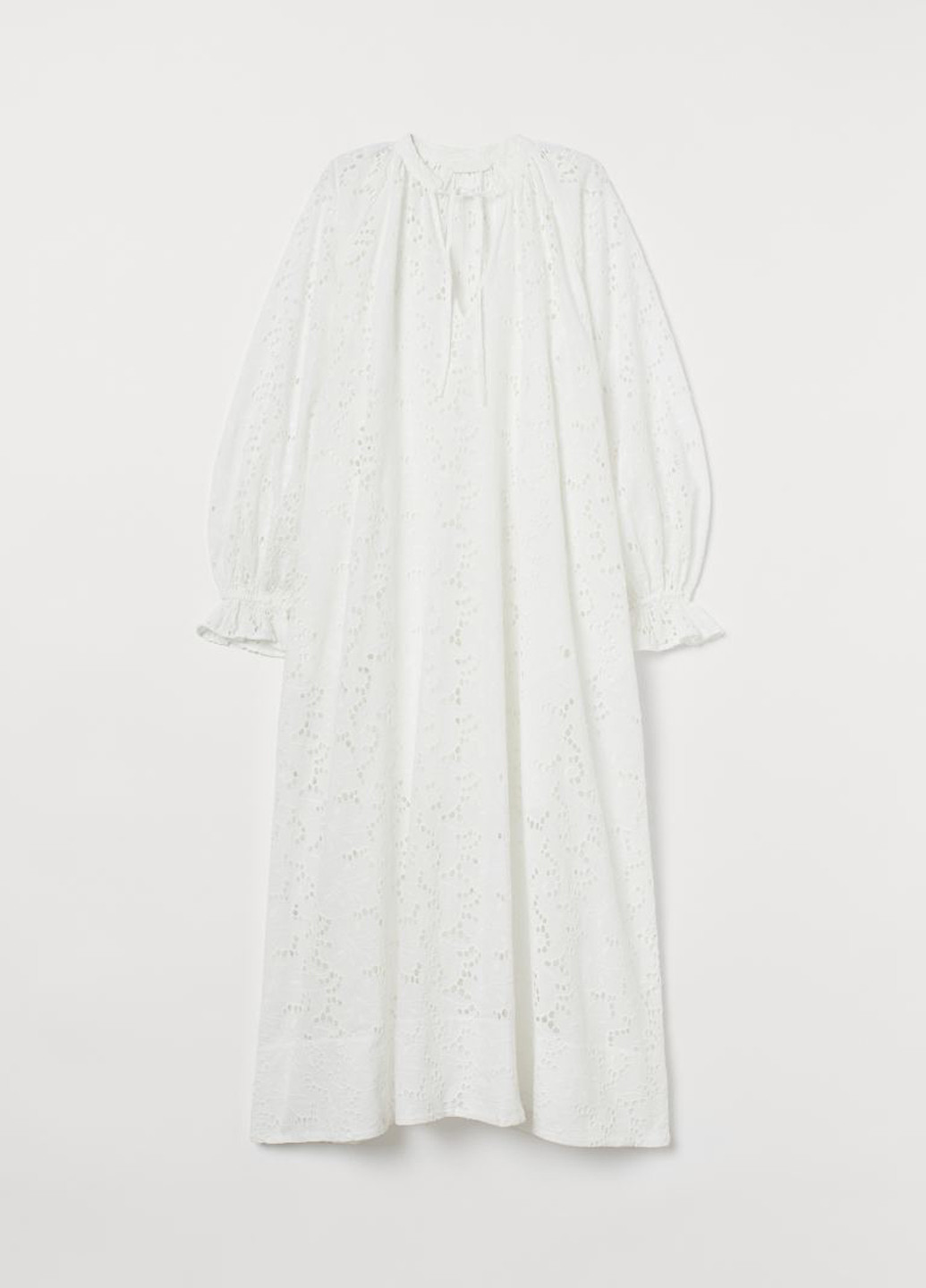 Белое кэжуал платье оверсайз H&M