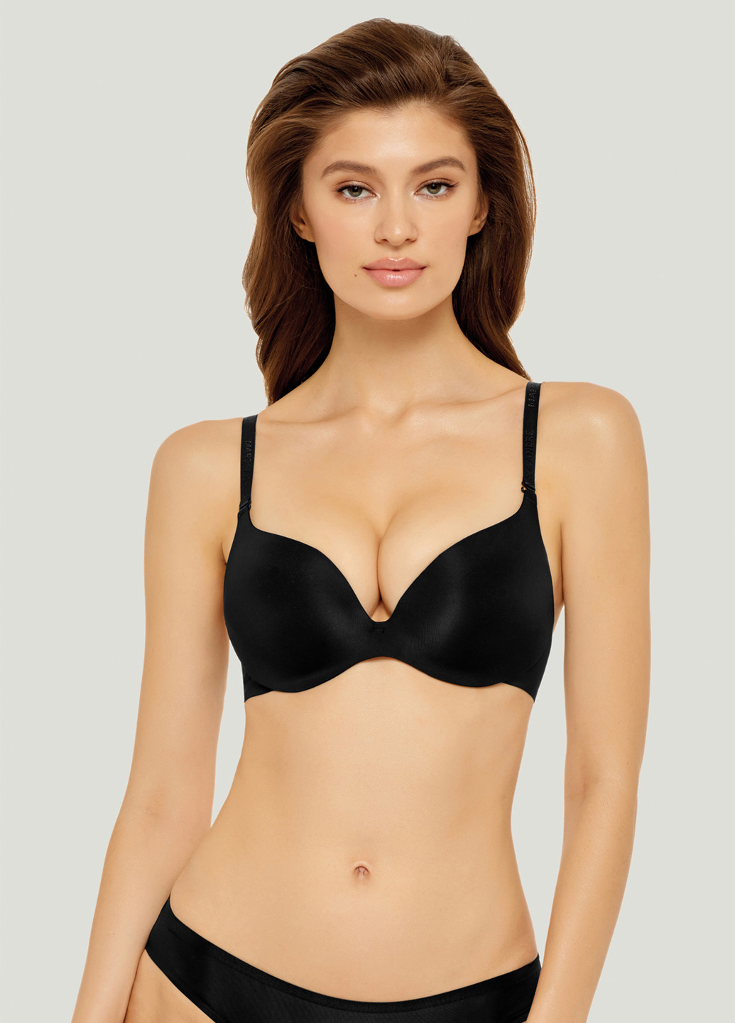 Чорний безшовний бюстгальтер Marc & André з кісточками поліамід