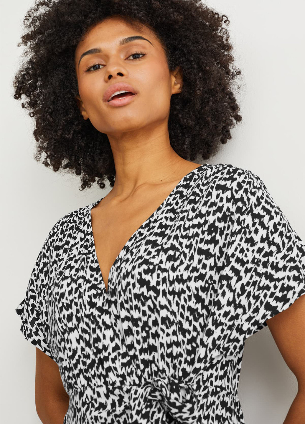 Чорно-білий кежуал сукня а-силует C&A з абстрактним візерунком