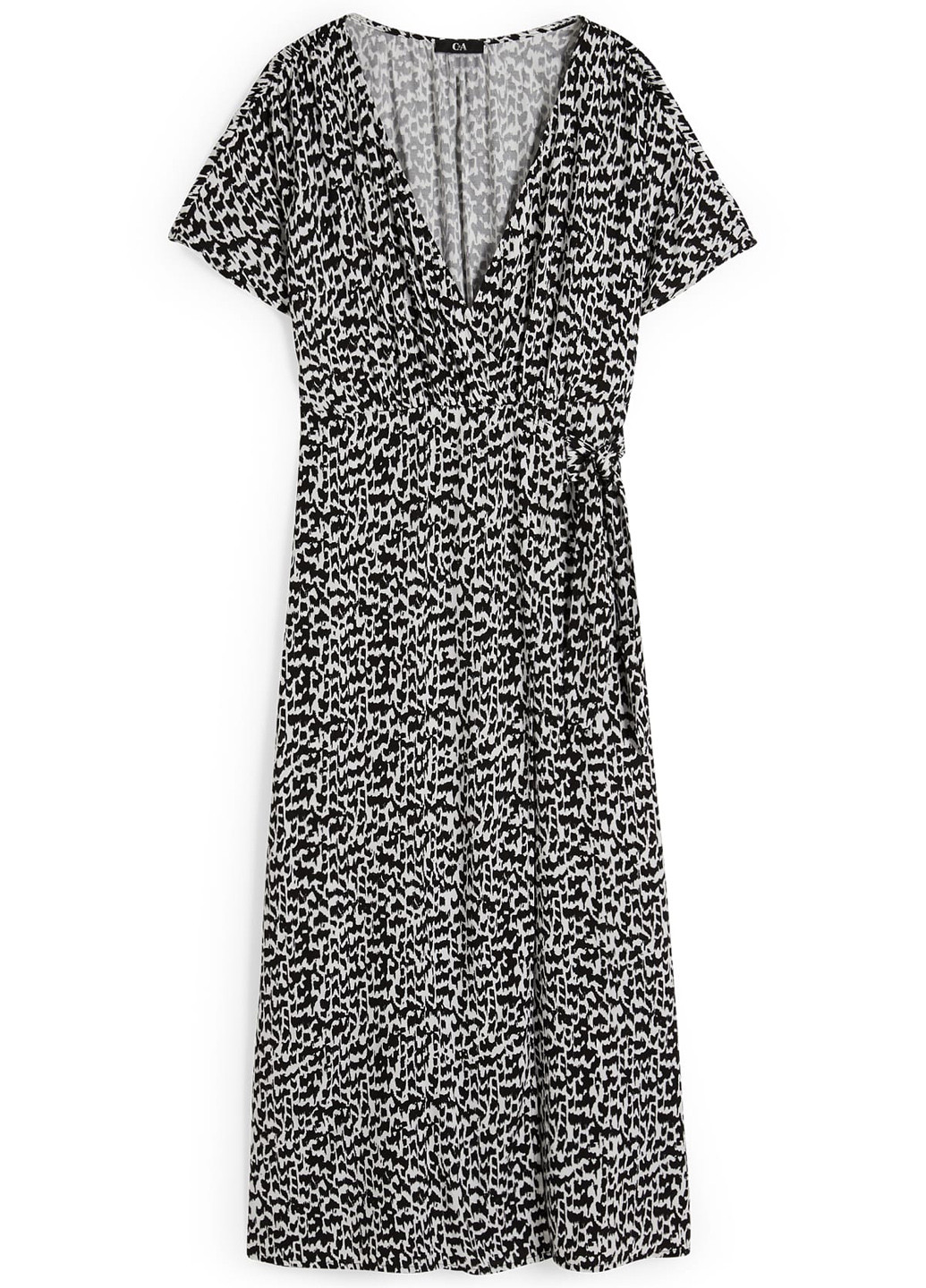Чорно-білий кежуал сукня а-силует C&A з абстрактним візерунком