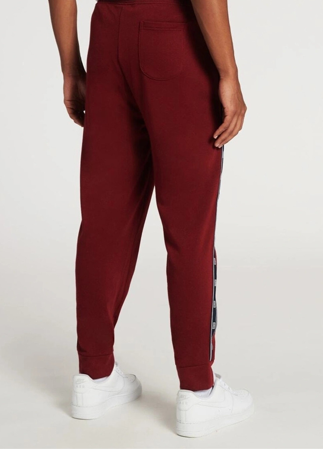Костюм (худи, брюки) Tommy Hilfiger логотип бордовый кэжуал хлопок, трикотаж