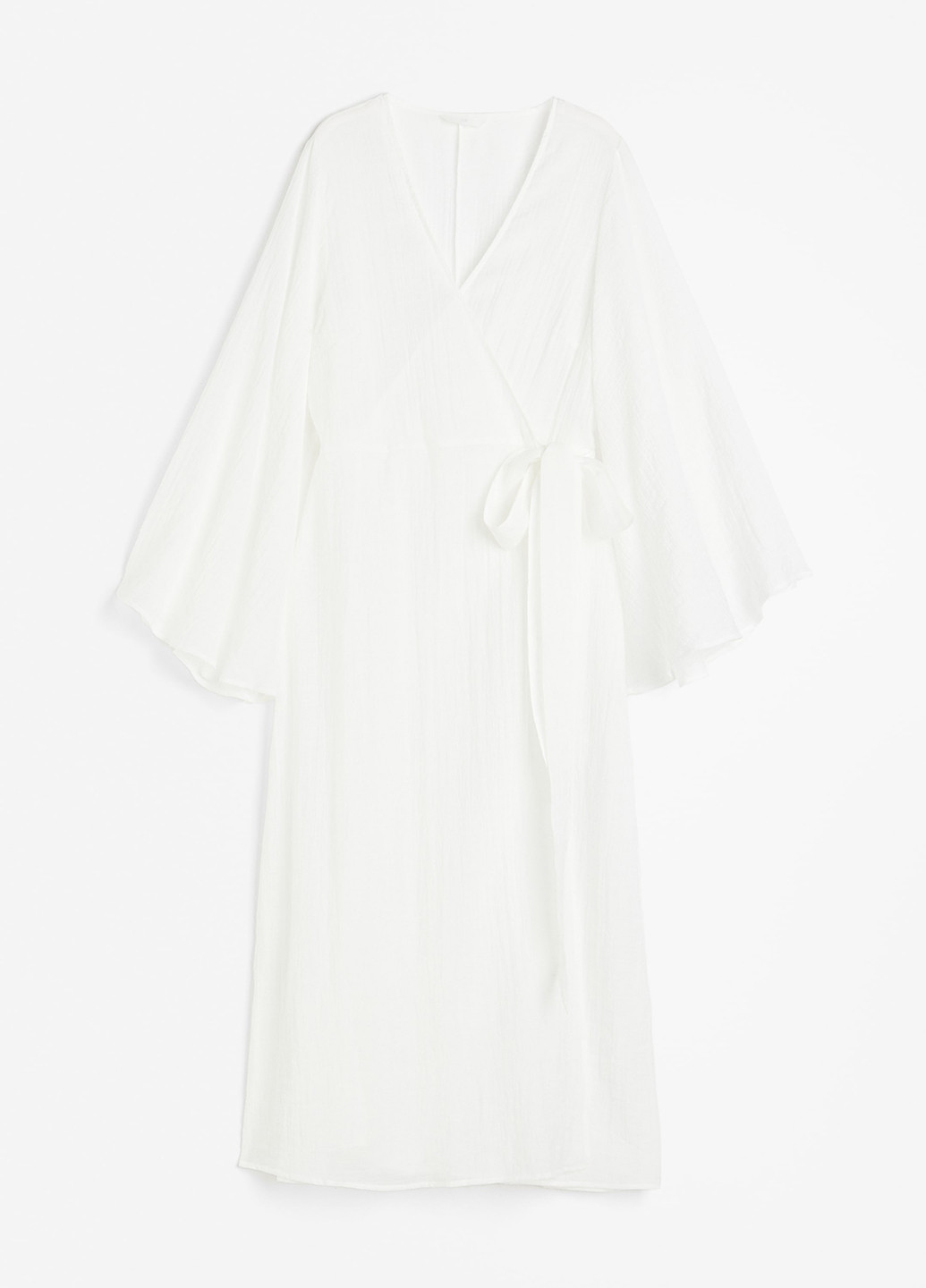 Білий кежуал сукня на запах H&M однотонна