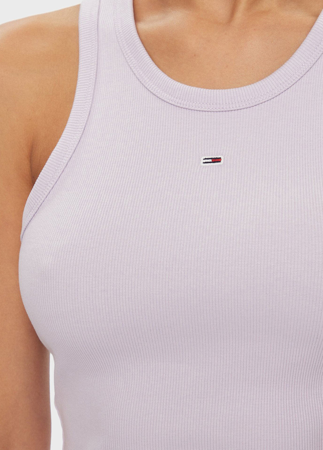 Сиреневое кэжуал платье платье-майка Tommy Jeans однотонное