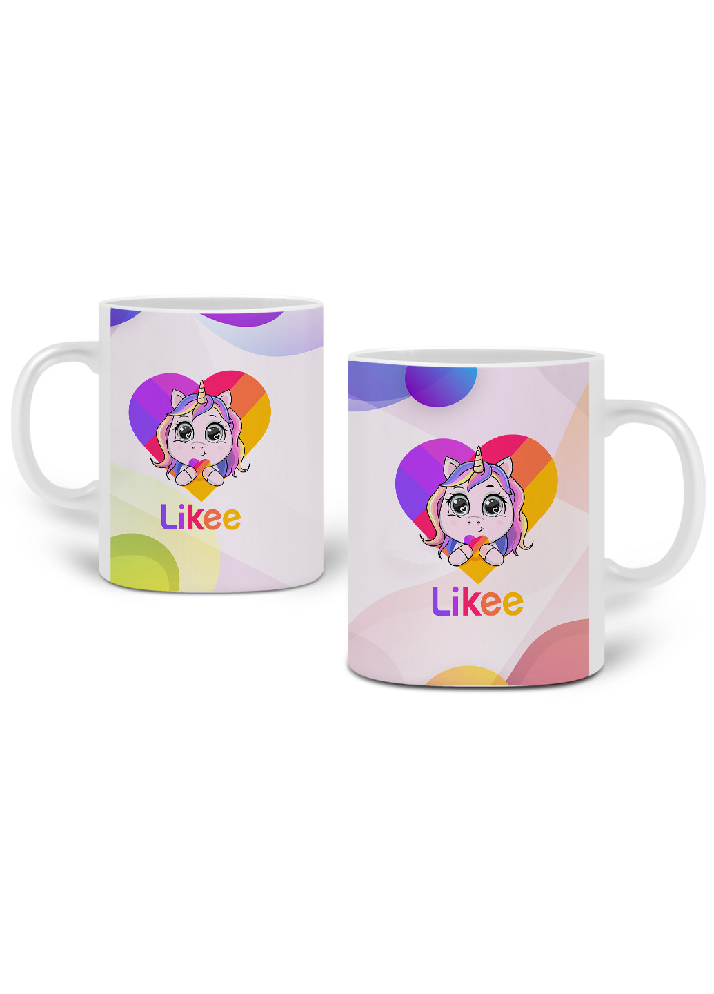 Кружка Лайки Единорог (Likee Unicorn) 330 мл Чашка Керамическая (20259-1593) MobiPrint (219774485)
