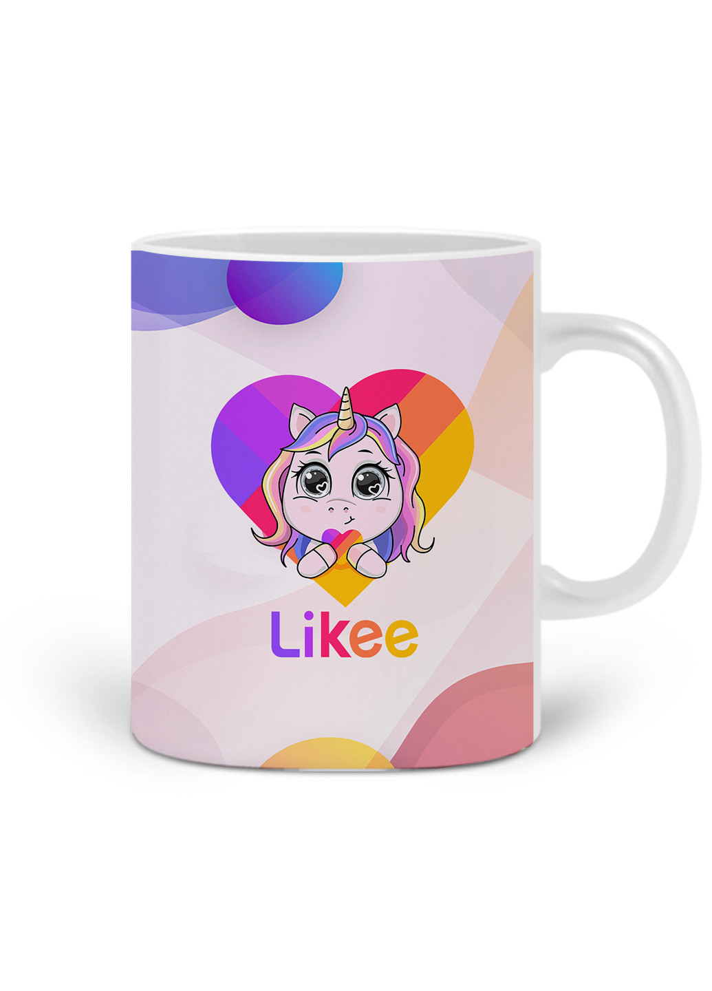 Кружка Лайки Единорог (Likee Unicorn) 330 мл Чашка Керамическая (20259-1593) MobiPrint (219774485)