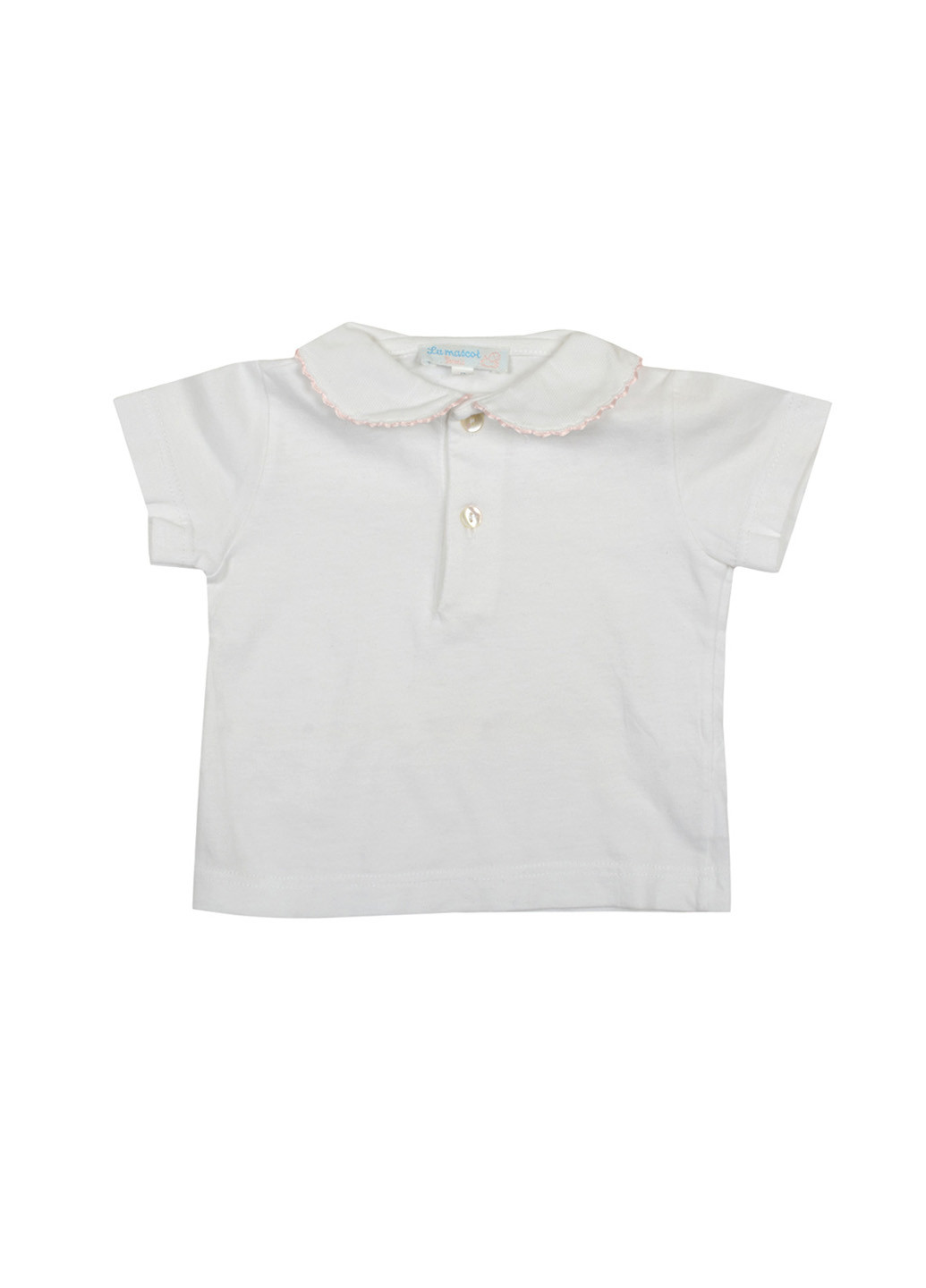 Белая детская футболка-поло для девочки Mascot однотонная