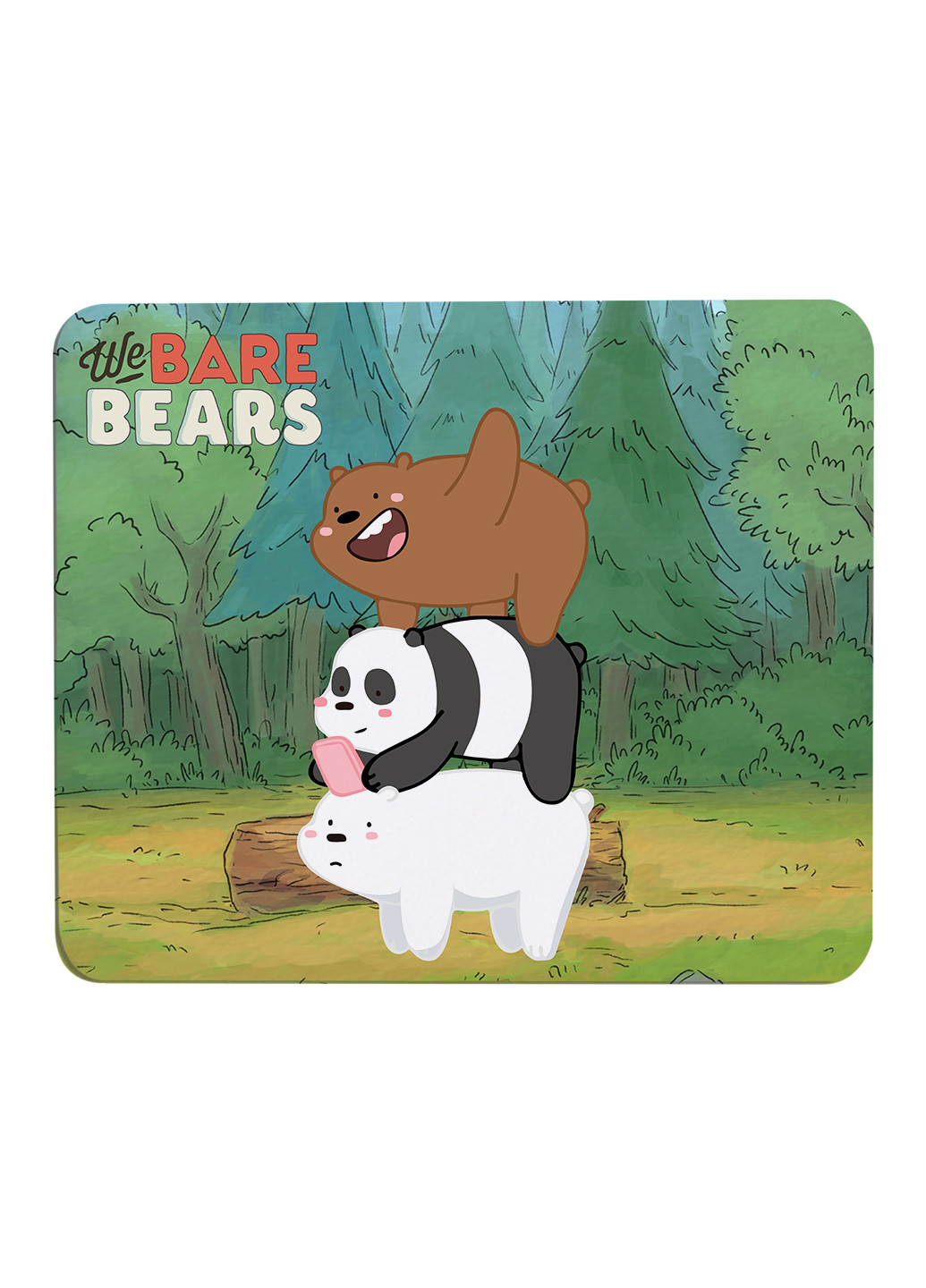 Коврик для мышки Вся правда о медведях (We Bare bears) (25108-2643) 22х18 см MobiPrint (222995206)