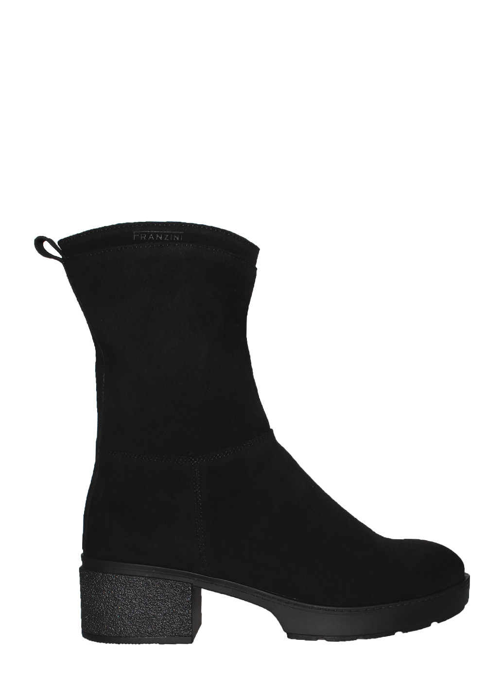 Зимние ботинки 1995-11 черный Franzini из натуральной замши