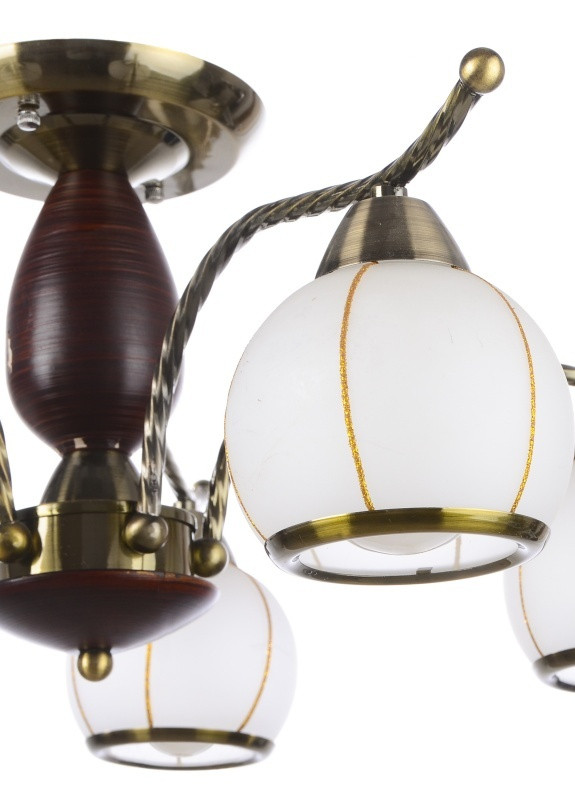 Люстра стельова на 5 плафонів в спальню LK-458S/5 E27 AB Brille (253885731)