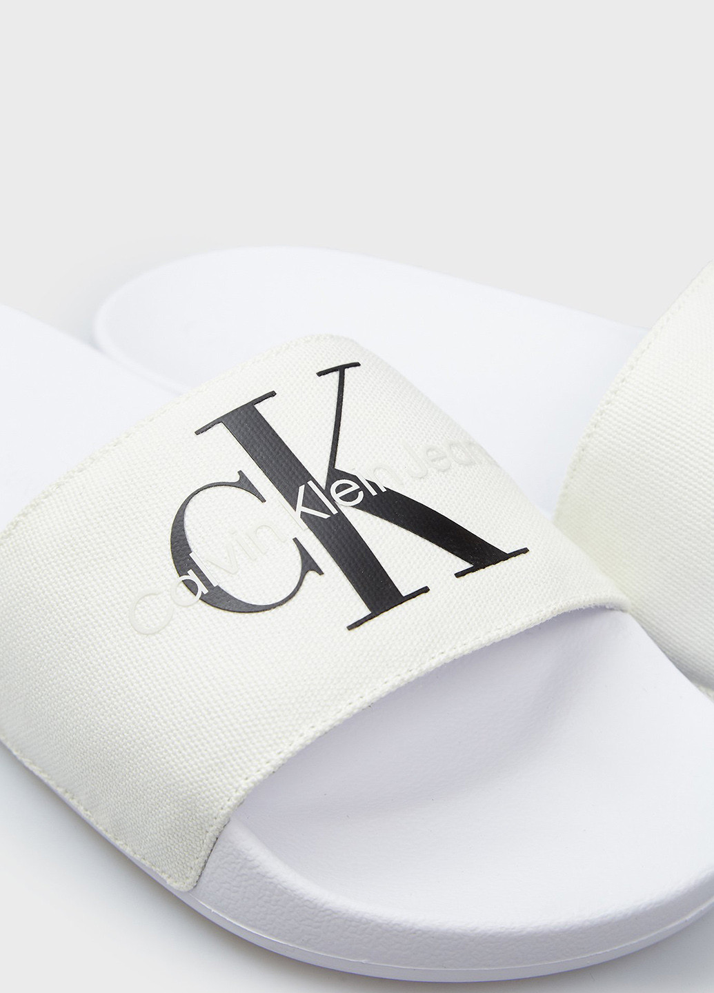 Белые шлепанцы Calvin Klein Jeans с логотипом