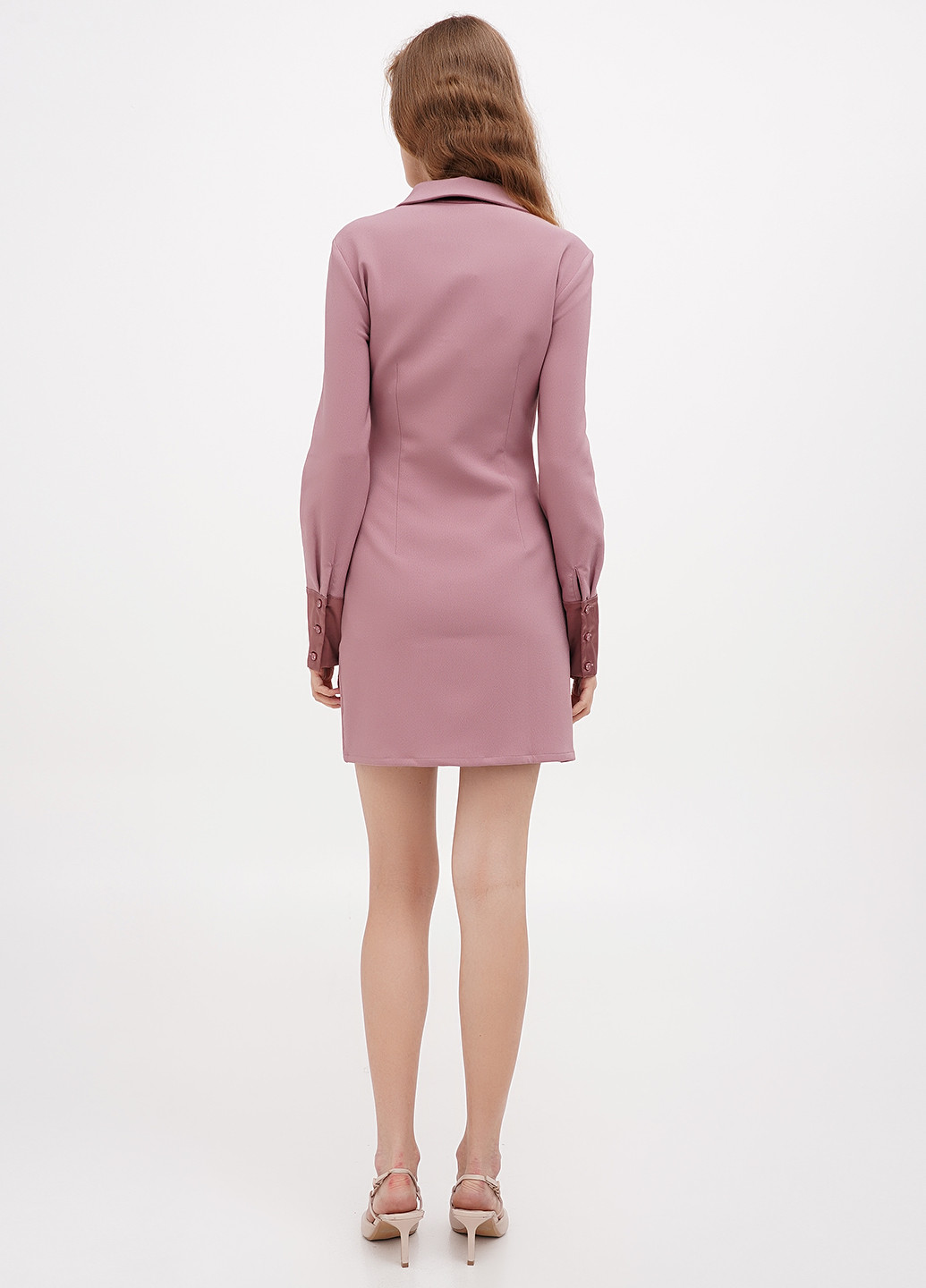 Лавандова кежуал сукня сукня-сорочка Sassofono однотонна