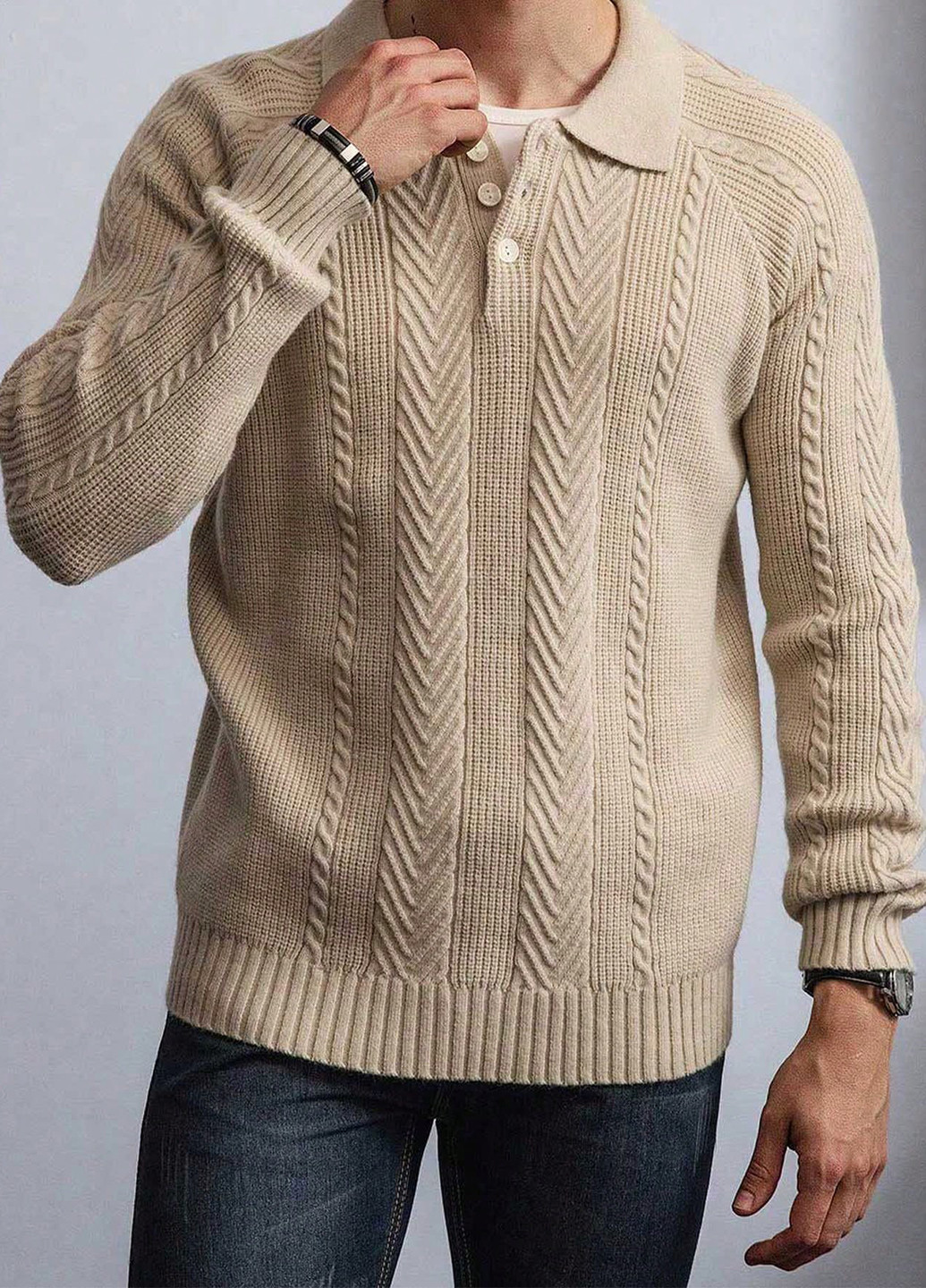 Бежевий демісезонний светр SHEIN