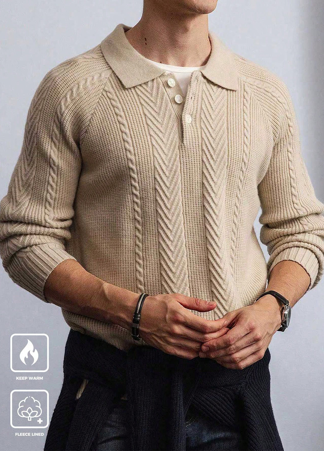 Бежевий демісезонний светр SHEIN