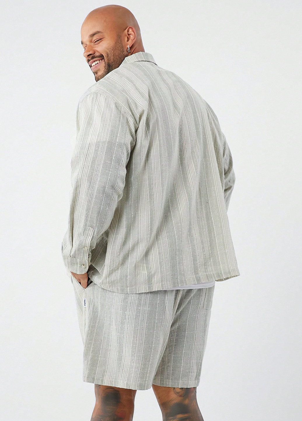 Комбінований літній костюм (сорочка, шорти) з сорочкою, з шортами SHEIN