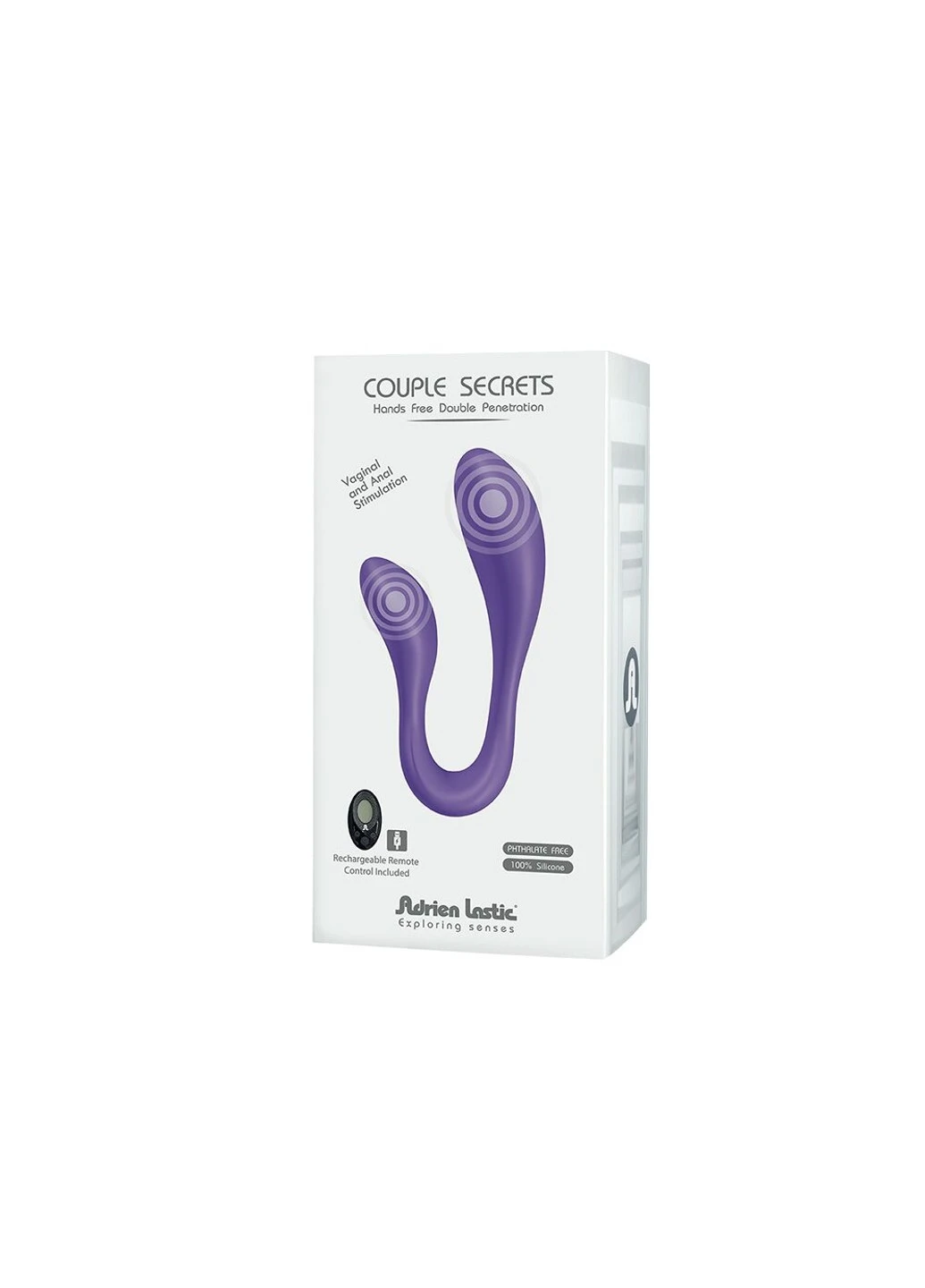 Вібратор для пар Couple Secrets II з пультом LRS, два мотора, універсальний Adrien Lastic (255005859)
