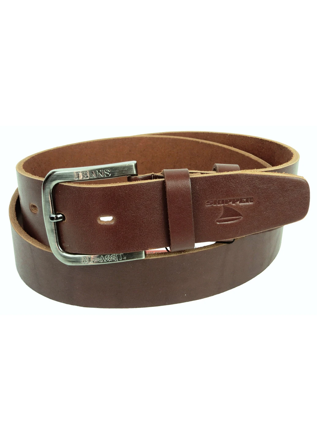 Мужской кожаный ремень 120-140х4,5 см Skipper (250097363)