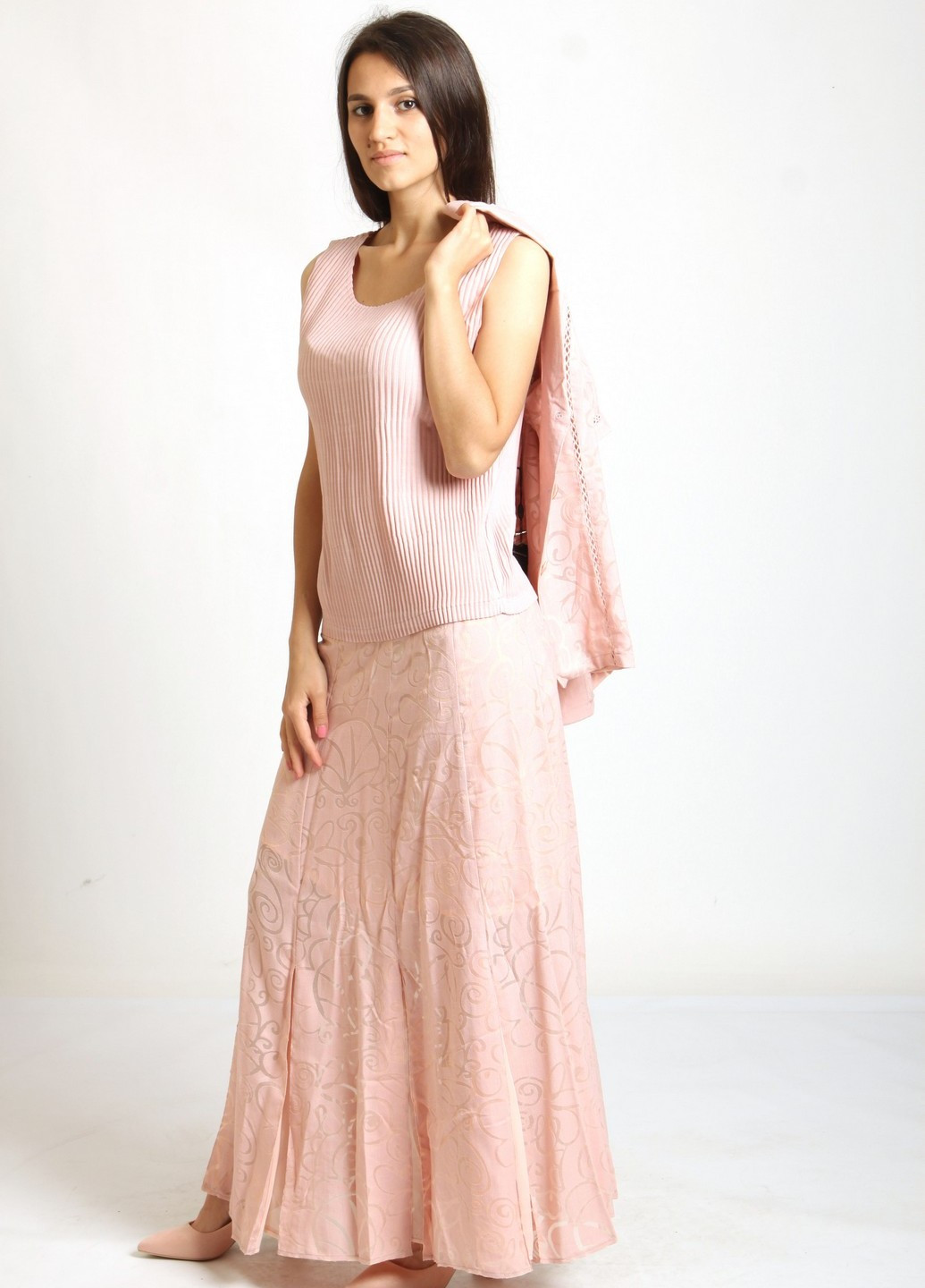 Комплект (спідниця, блуза, жакет) Weill Aidi рожевий
