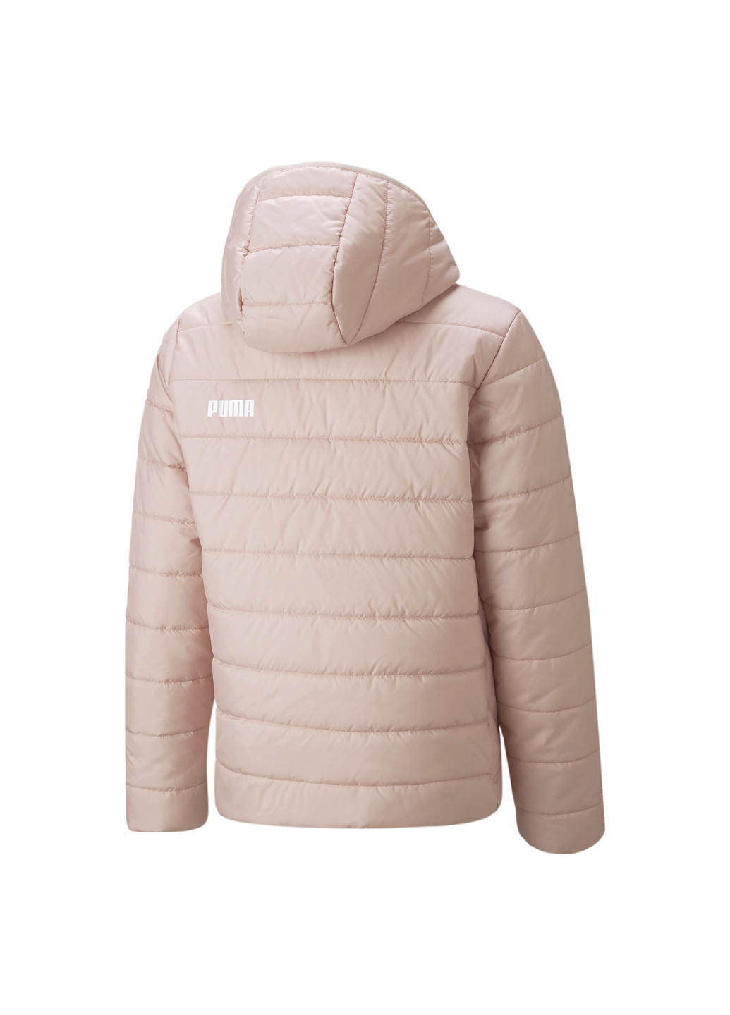 Розовая демисезонная детская куртка essentials padded jacket youth Puma