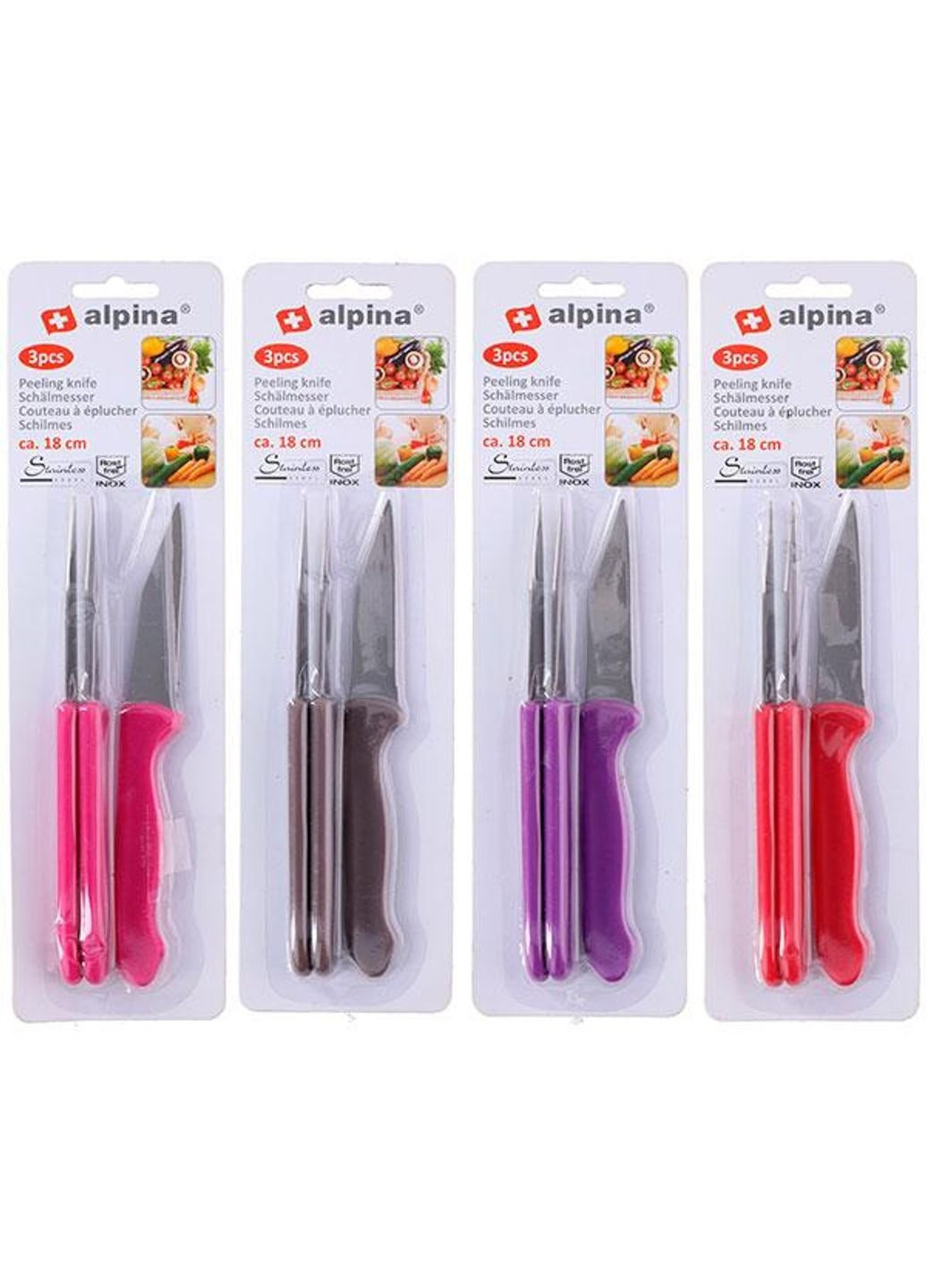 Ножи для чистки овощей Alphina AL-05876 No Brand (253631307)