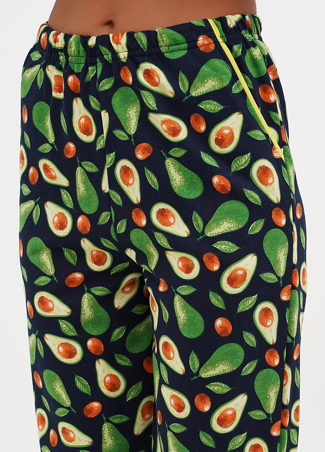 Чорна зимня піжама (сорочка, штани) Lucci