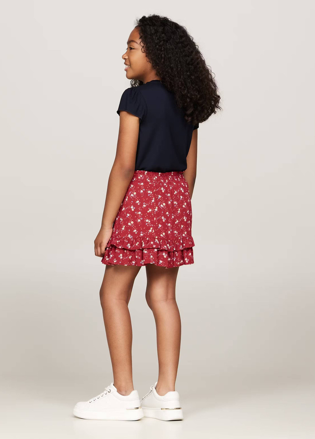 Красная кэжуал цветочной расцветки юбка Tommy Hilfiger