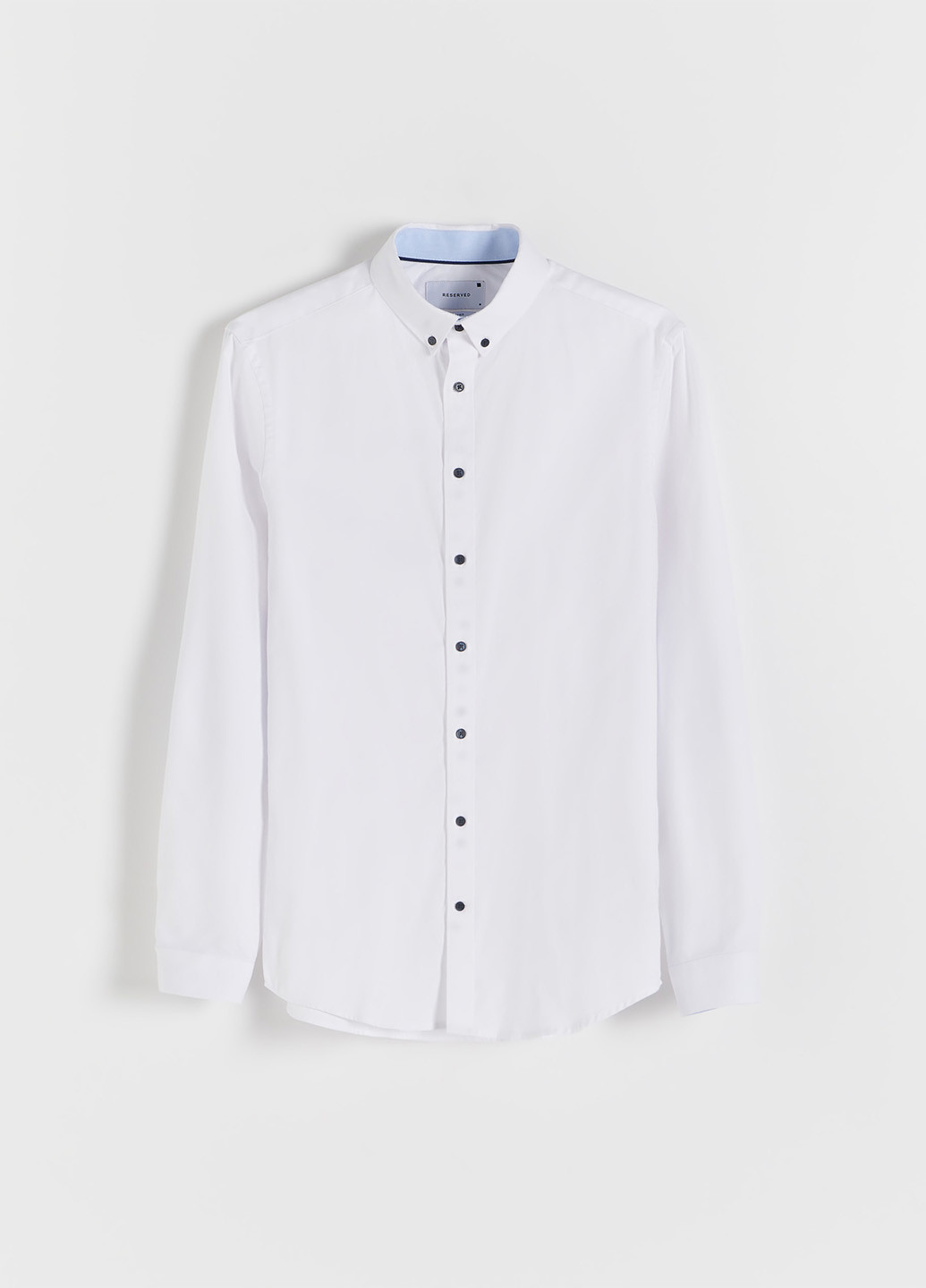 Белая кэжуал, классическая рубашка однотонная Reserved