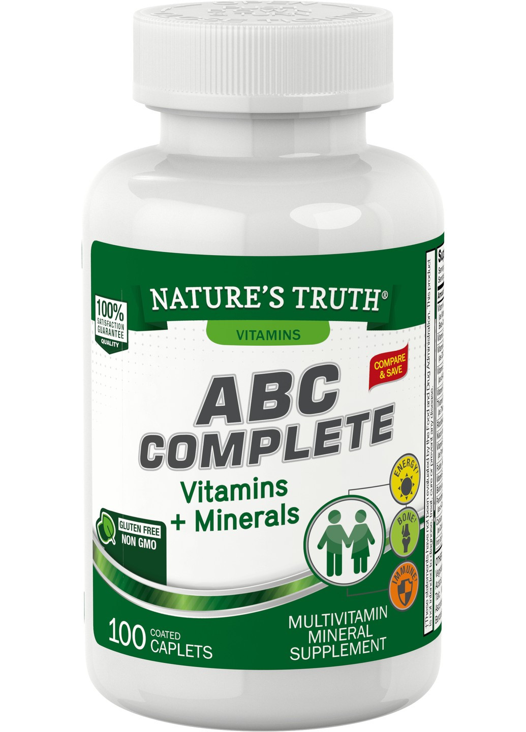 Комплекс витаминов и минералов ABC Complete Vitamins + Minerals 100 каплет Nature's Truth (255407753)