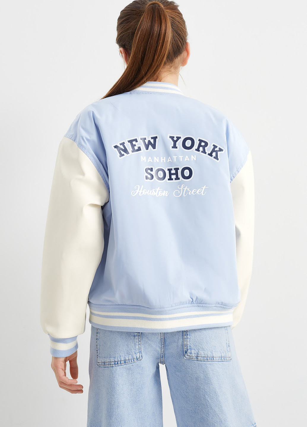 Бомбер C&A бейсбольный на кнопках (322984008)