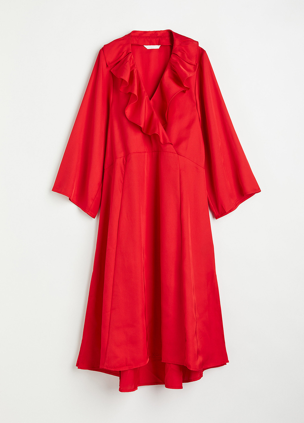 Красное кэжуал платье оверсайз H&M однотонное