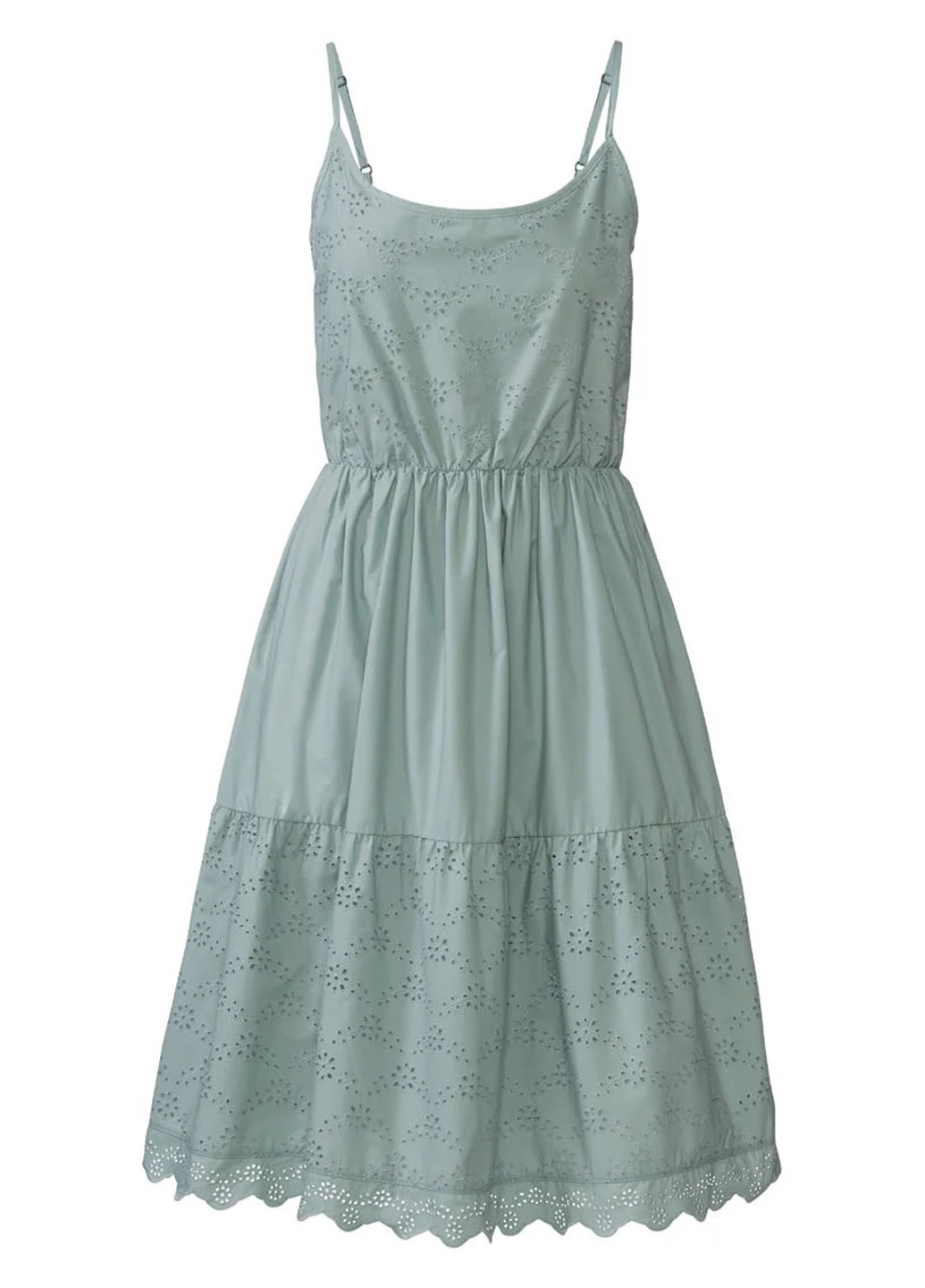 Серо-зеленое кэжуал платье Esmara с геометрическим узором