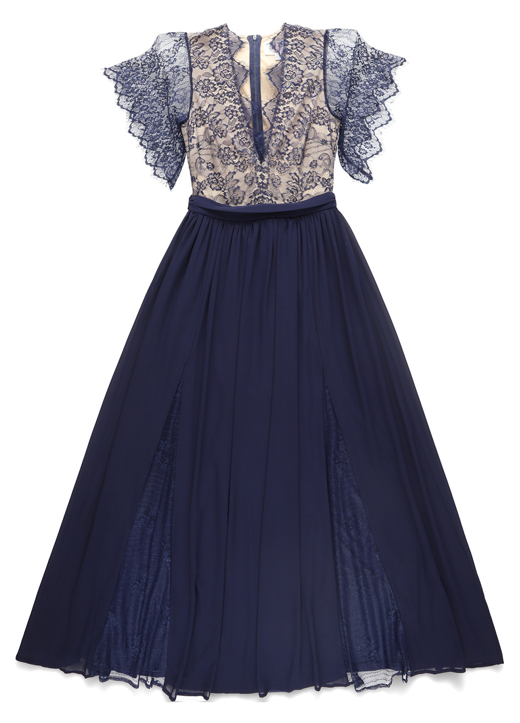 Темно-синя вечірня сукня кльош Forever Unique однотонна