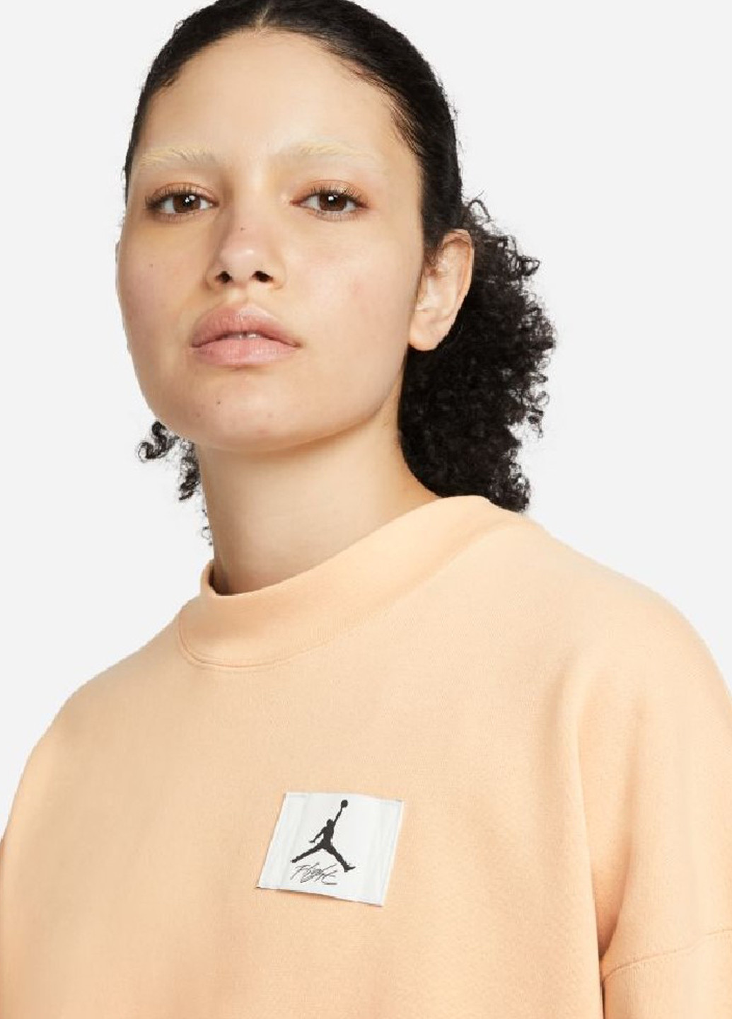 Персиковий світшот dm5189-268 Jordan однотонний нашивки (314520207)