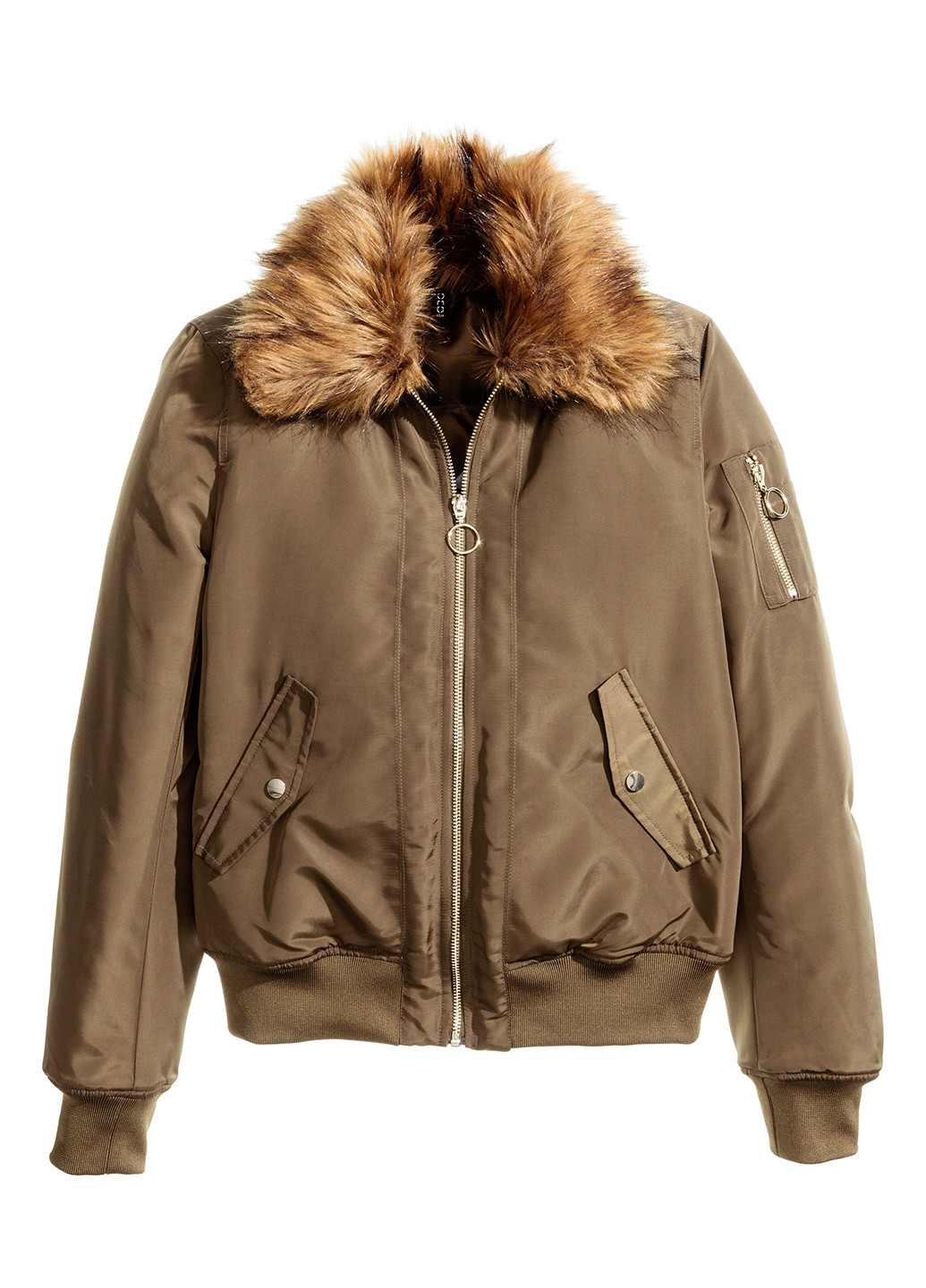 Оливковая демисезонная куртка H&M