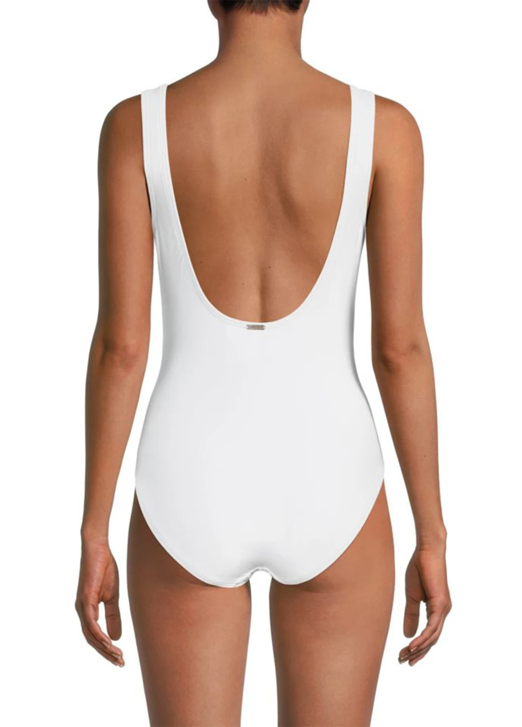 Білий літній купальник злитий суцільний Calvin Klein