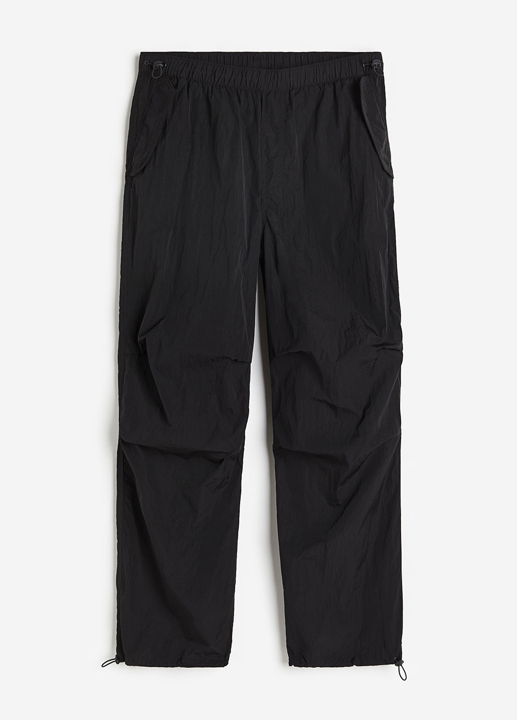 Черные кэжуал летние прямые брюки H&M