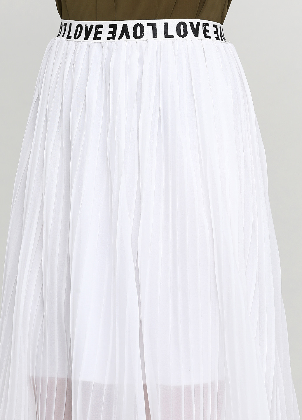Белая кэжуал с надписью юбка Gator плиссе