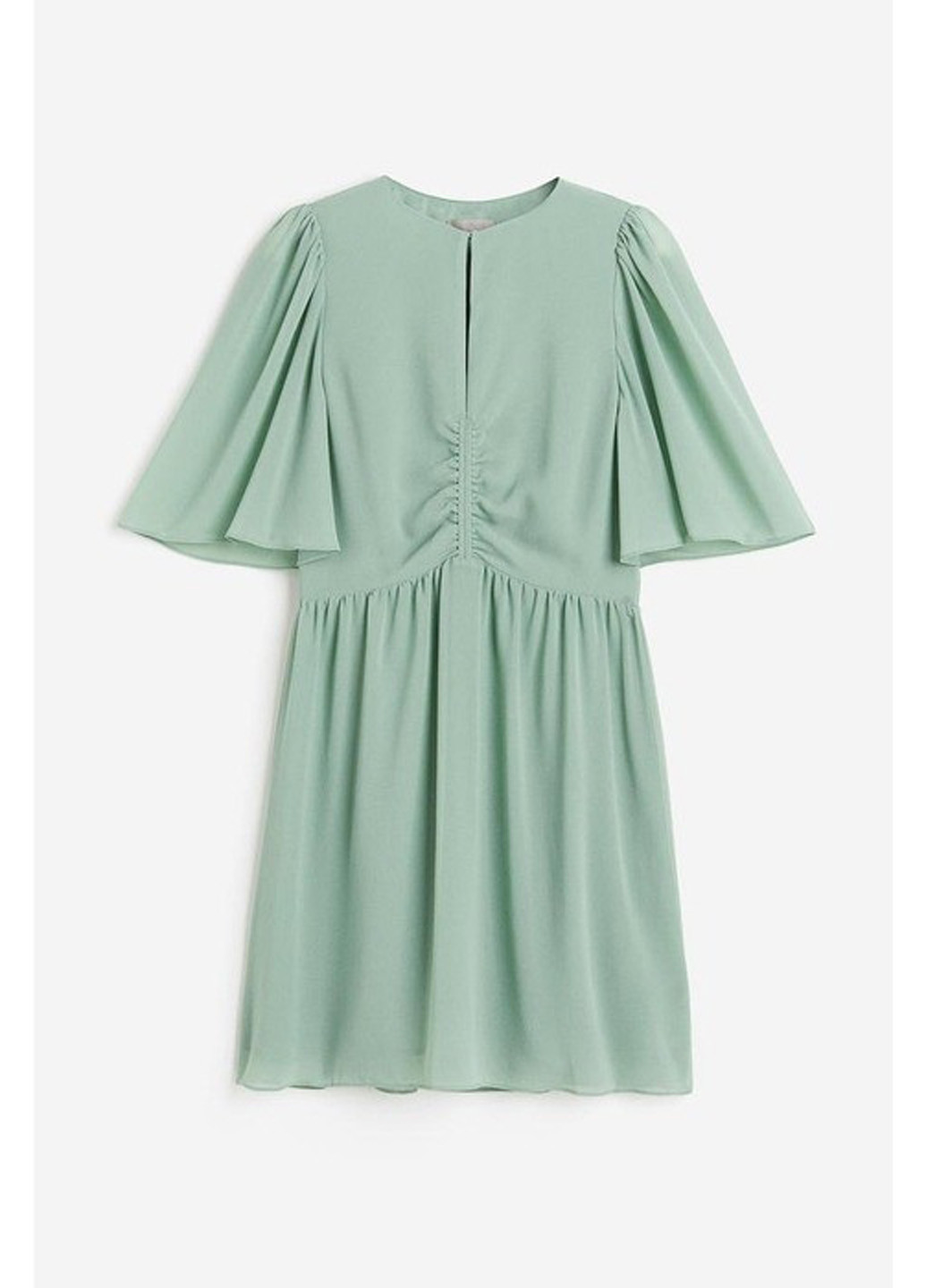Мятное кэжуал платье H&M однотонное