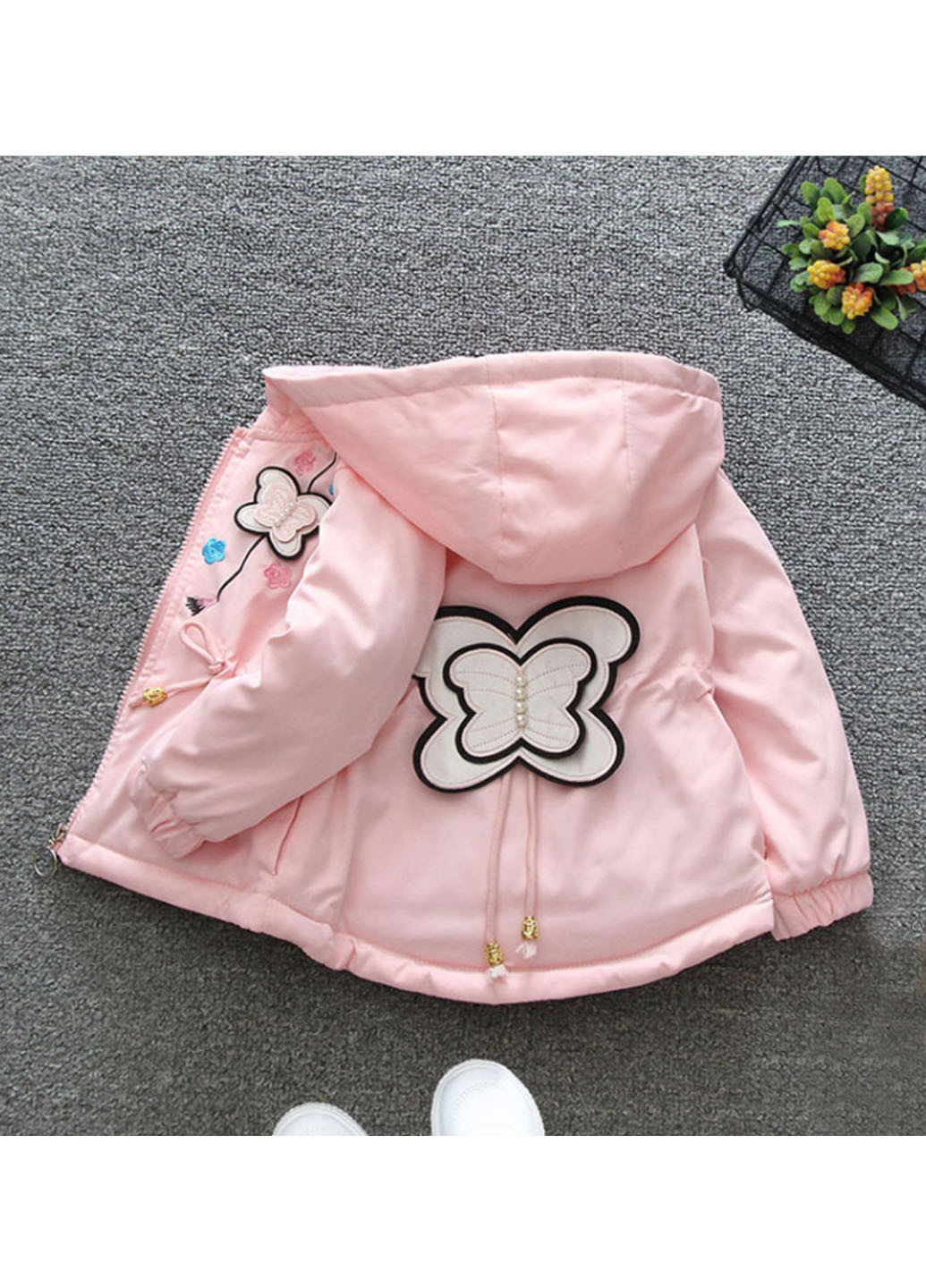 Розовая демисезонная куртка парка No Brand