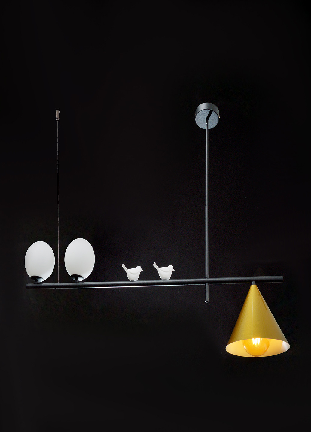 Стельова люстра BR-01 637S/1 E27 + 2 G9 BK Brille (251891758)