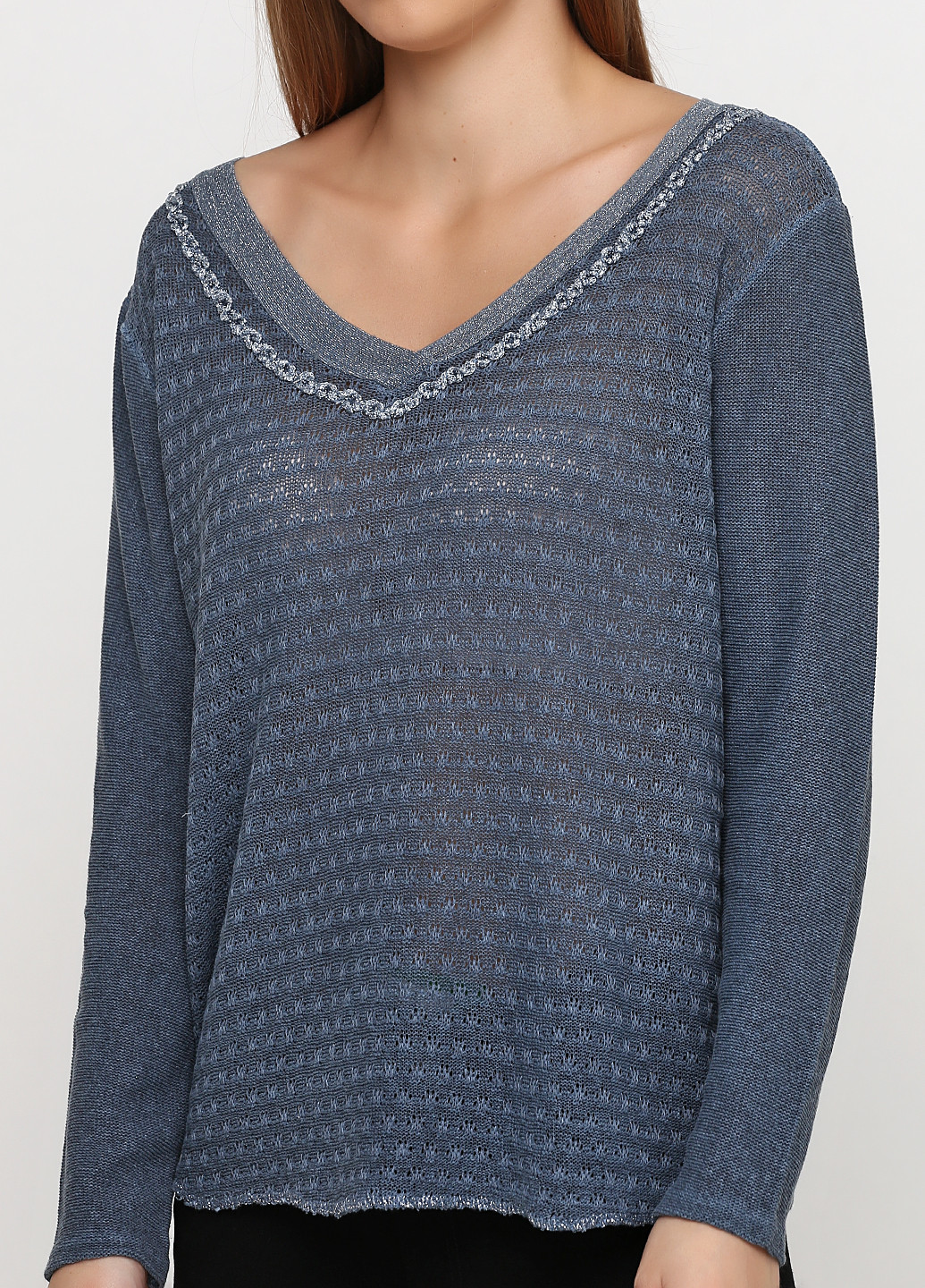 Синий демисезонный пуловер пуловер Italy Moda