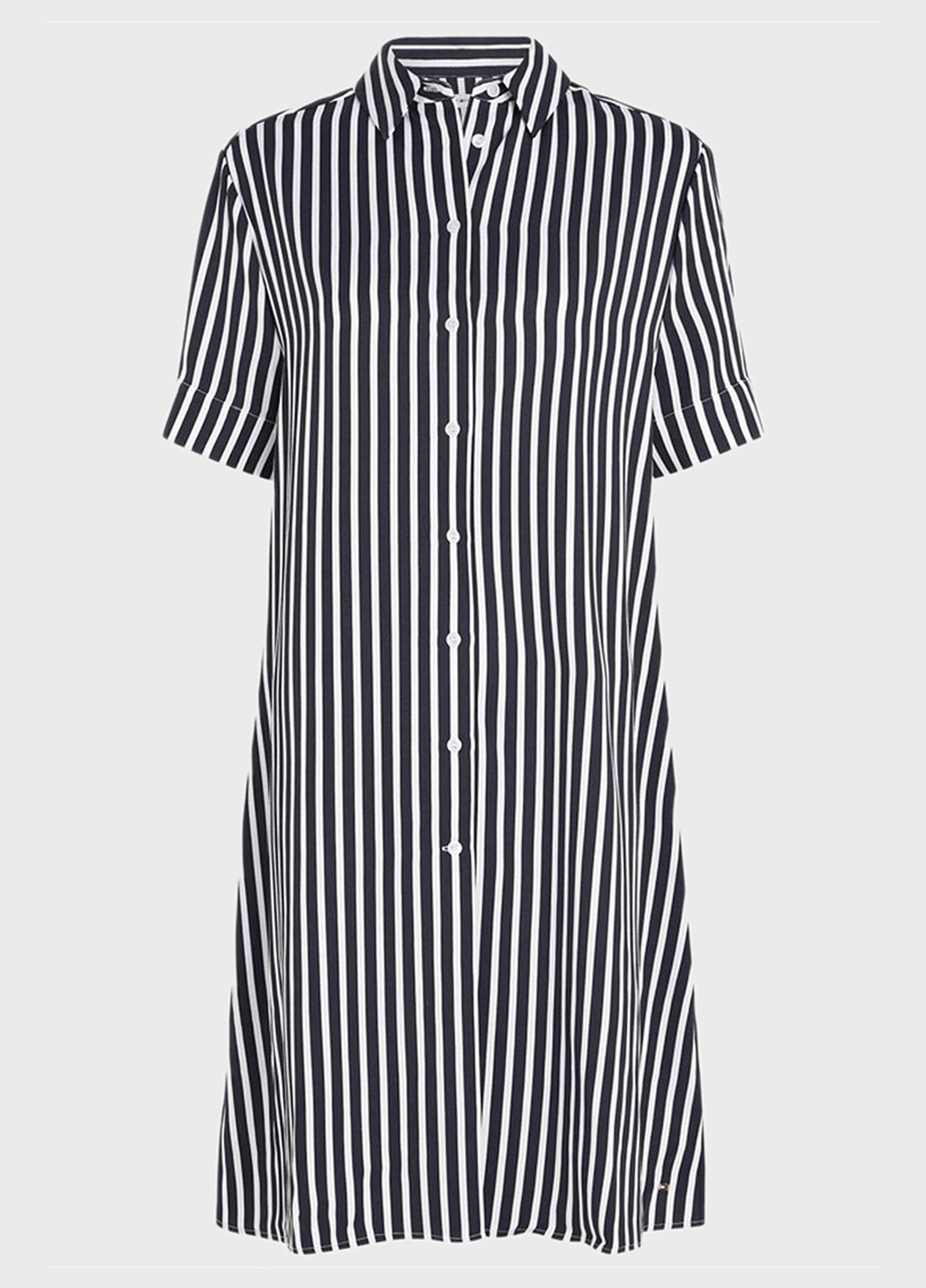 Темно-синее кэжуал платье рубашка Tommy Hilfiger в полоску