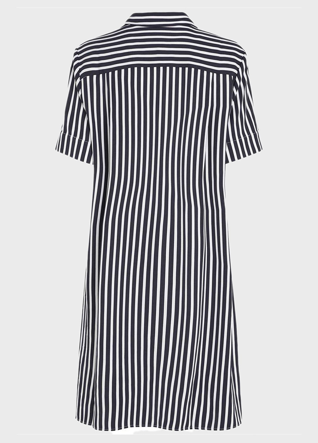 Темно-синее кэжуал платье рубашка Tommy Hilfiger в полоску