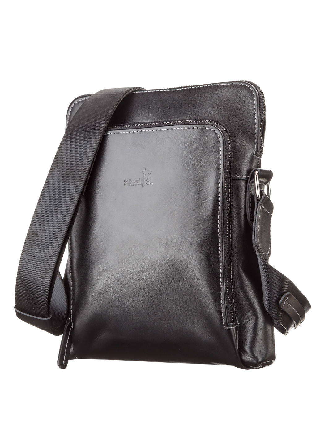 Мужская кожаная сумка 21х26х5 см Shvigel (252128737)