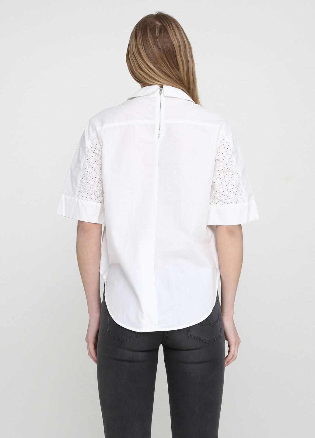 Белая летняя блуза с коротким рукавом Silvian Heach