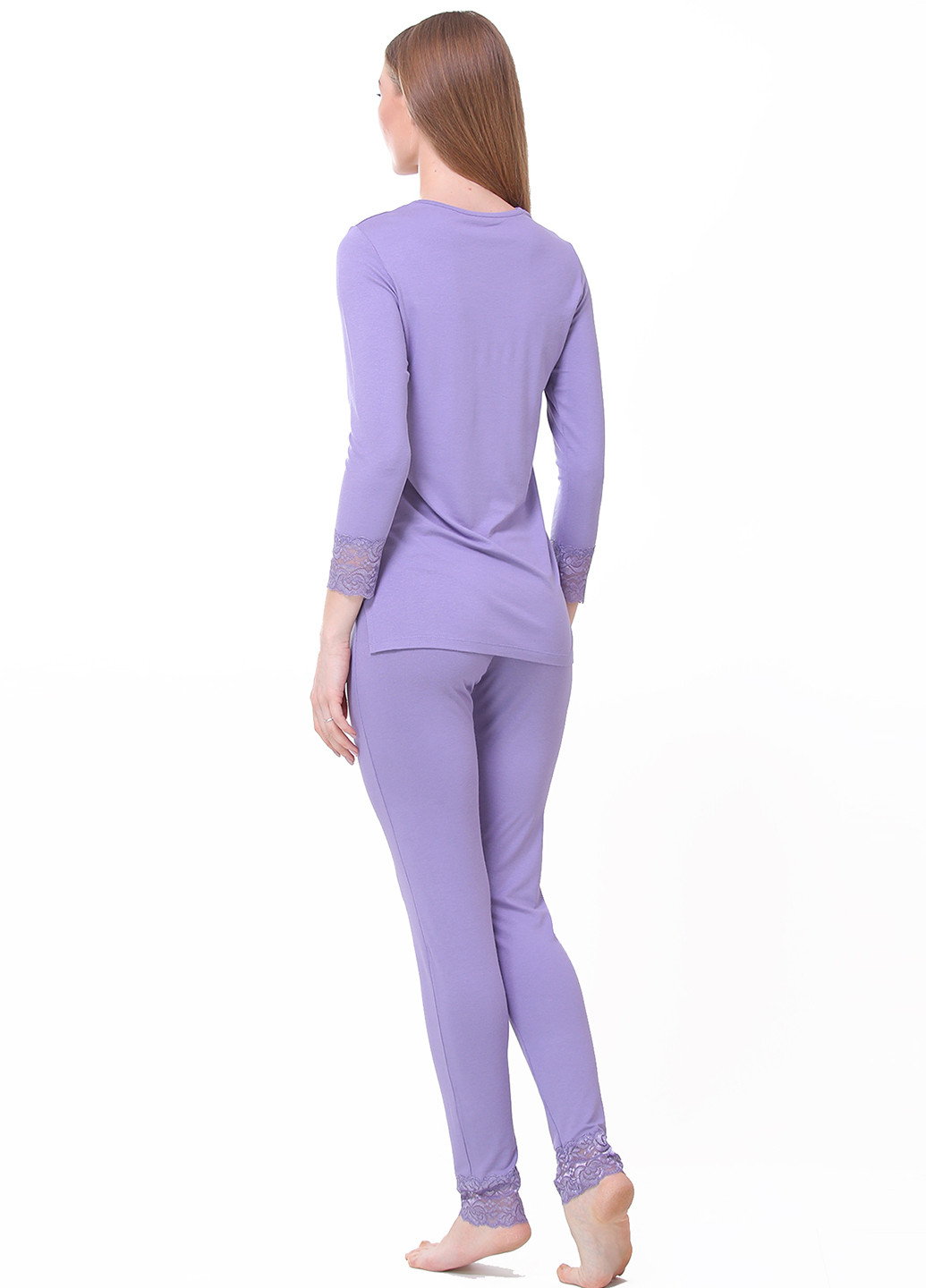 Фіолетовий демісезонний комплект (лонгслів, брюки) Kosta