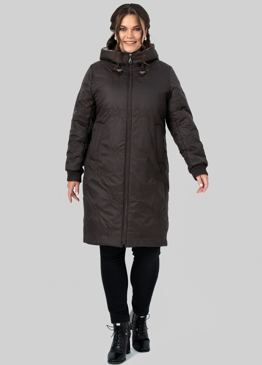 Темно-коричневая зимняя куртка A'll Posa