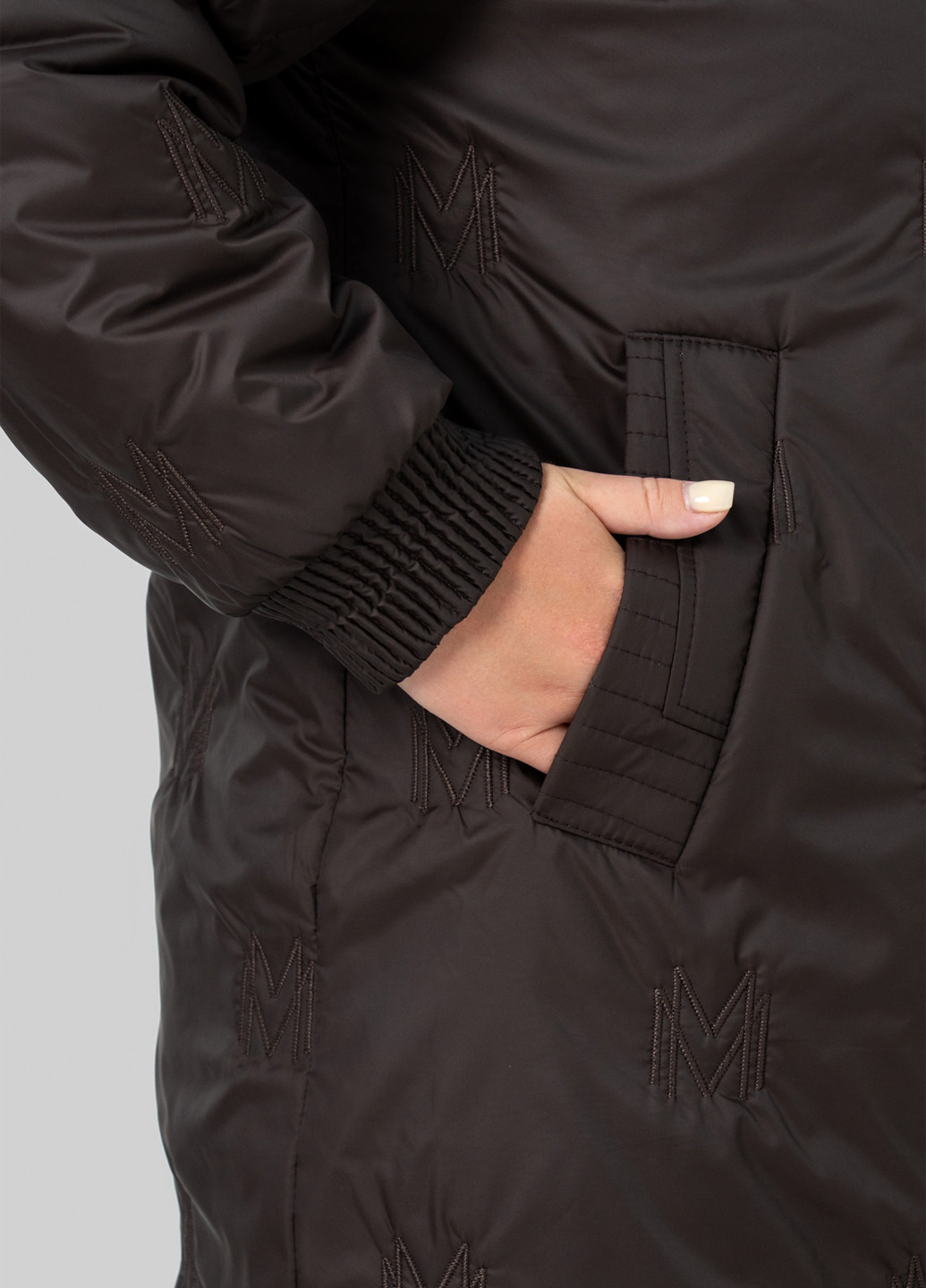 Темно-коричневая зимняя куртка A'll Posa