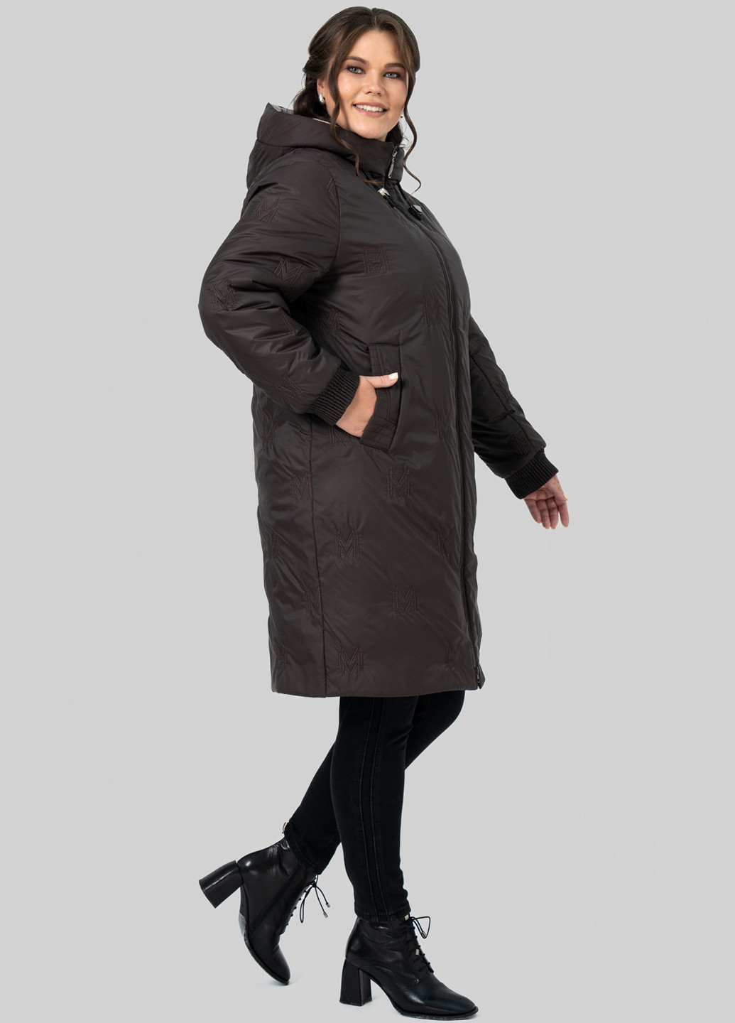 Темно-коричневая зимняя куртка A'll Posa